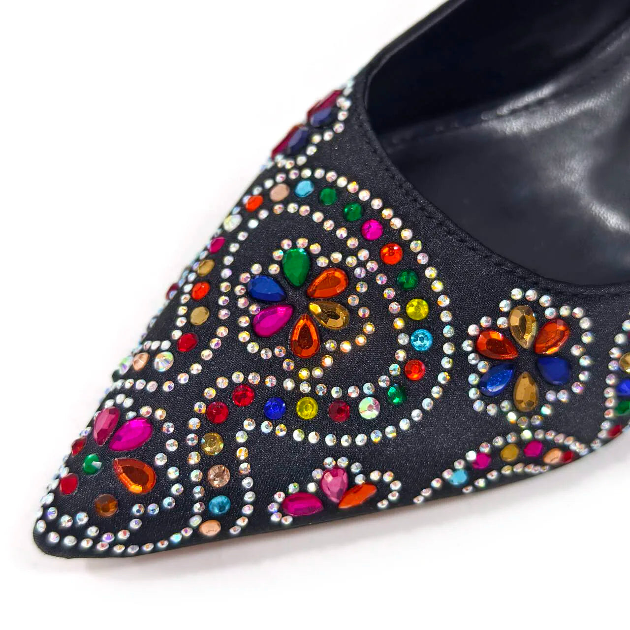 2024 Elegant Rhinestone Pointed-Toe Pumps With Matching Bag Set Large Capacity Bag for Women's Party High Heels