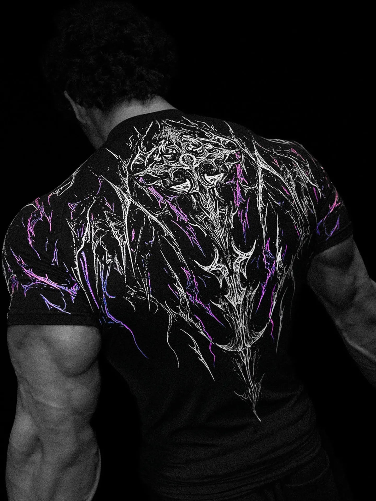 Dark Dragon Slayer Men's 2026 Summer New Fitness Clothes Speed Drying Running Printed Compression Clothes Sports T-shirt