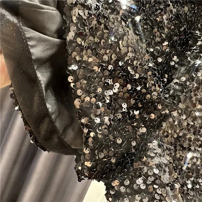 New Autumn Black Velvet Shorts Women Sequined Shiny Versatile Short Pants Clubwear Shorts Hot Pants High Street