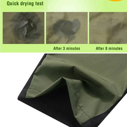 Men's Hiking Pants Outdoor Fishing Water Resistant Lightweight Quick-Dry Athletic Apparel, namely, Pants with Zipper Pocket