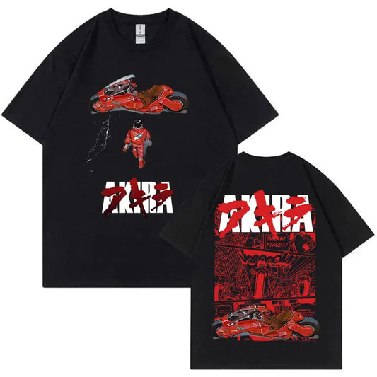 Japanese Science Fiction Cartoon Movie Anime Akira Shotaro Kaneda Graphic T Shirts Men Women Hip Hop Vintage Oversized T-shirts