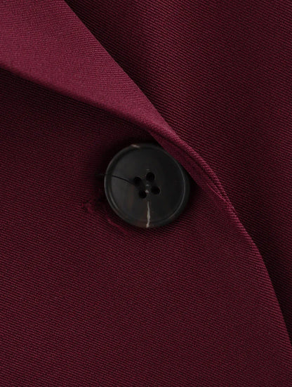 Vintage Wine Red Blazer Jacket Women Fashion Double-Breasted Long Sleeve Suit Jackets Female 2026 New Spring Lapel Office Coat