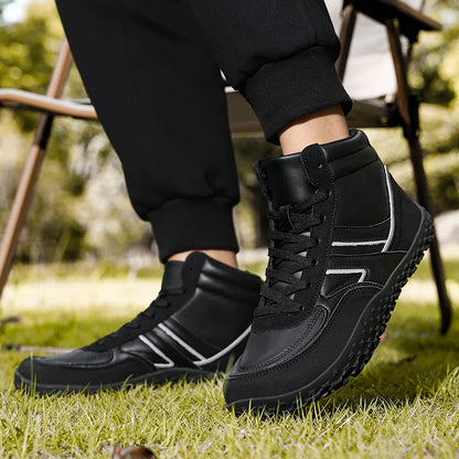 New Winter Booties Outdoor Waterproof Barefoot Boots For Men Ankle Boots Minimalist Barefoot Non-slip Casual Sneakers Big Size