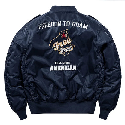 Winter Hip Hop Thick Warm Jacket Men High Quality Military Motorcycle Ma-1 Aviator Pilot Coats Male Baseball Bomber Jacket