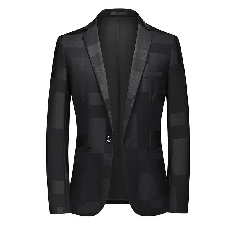 2026 New Men's Red Single-breasted V-neck Blazer Coat, Asian Fit Wedding Party Dress Jacket M-6XL New Arrivals