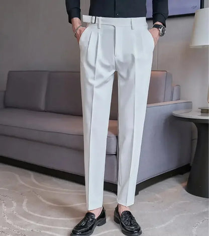 Yellow Men's Suit Pants, Fashion Slim Dress Trousers ,White Black Blue Green Pantalones Hombre Fall/Winter Male Pant, 2025 New