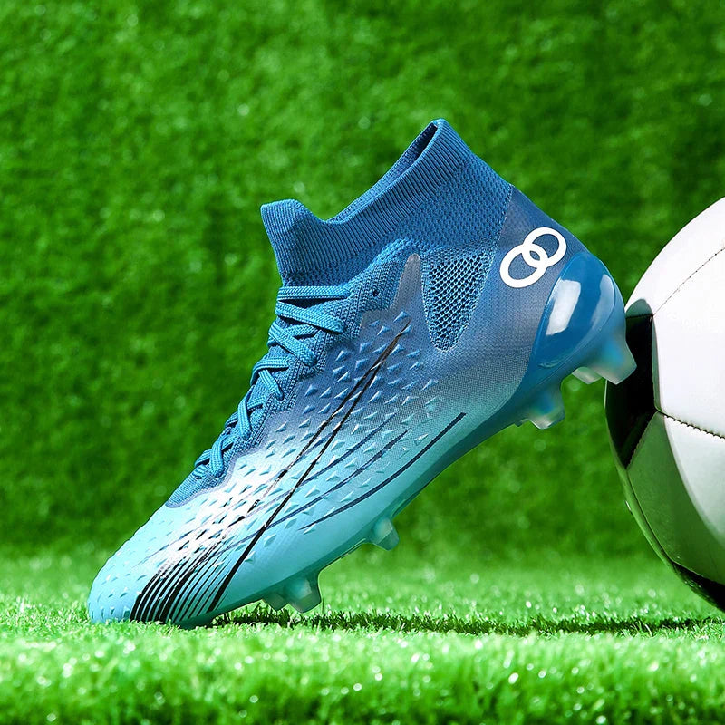 New Men Soccer Shoes Long Spikes Ultralight Football Boots Breathable Sneakers Indoor Match Cleats Training Drop Shipping