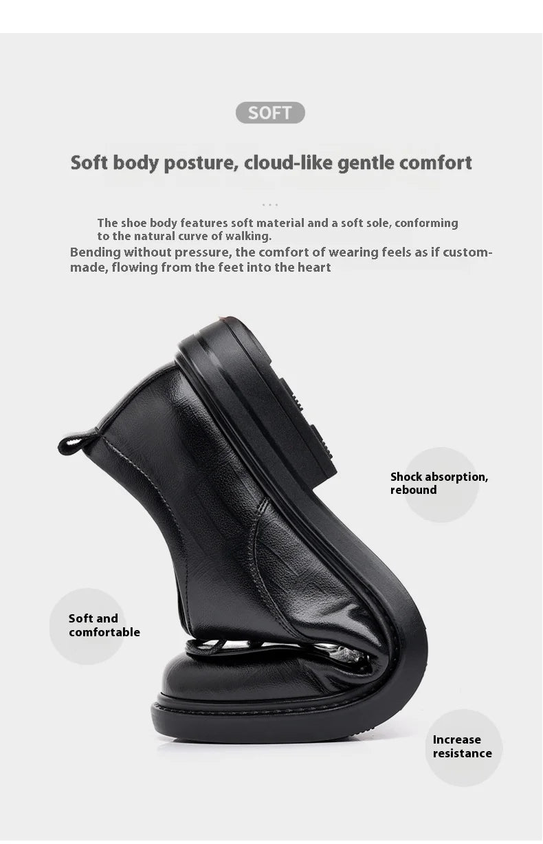 Big Size Elevator Shoes Men Leather Shoes Height Increasing Shoes For Man Increase Insole 6-8CM Invisible Heightening Lift Shoes