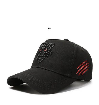 New Cotton Black Tiger Embroidery Baseball Cap Men Women Hip Hop Hat Summer Leisure Trucker Caps Unisex Snapback Hats Gorras