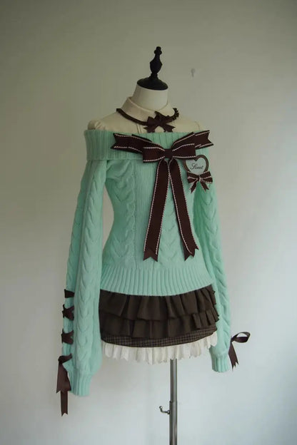 Brown Women Plaid Skirts Kawaii Lolita Sweet Mini Skirts Vintage Lace Patchwork Cute Fashion High Waist Layered Skirt