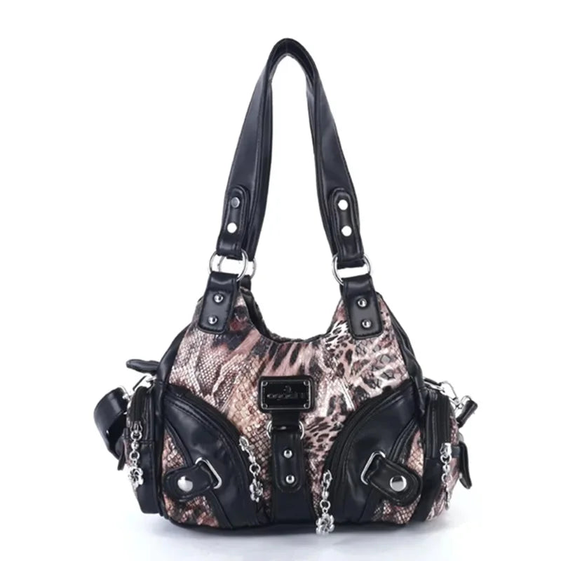 Vintage Women Handbags Soft Bag Small Top-handle Purse Fashion Satchel Multi-Pockets Shoulder Bag Hobos Phone Pack Tote Bag