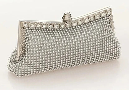 Evening Gold Clutch Bag Glitter Bead DESIGN Elegant Woman Party Bags Vintage Fashion Bridal Purse Silver Handbags Night Bag