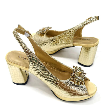 Fashion Italian Shoe and Bag Set Designer Women 2024 African Ladies Shoes and Bags Decorated with Rhinestone Wedding Women Pumps