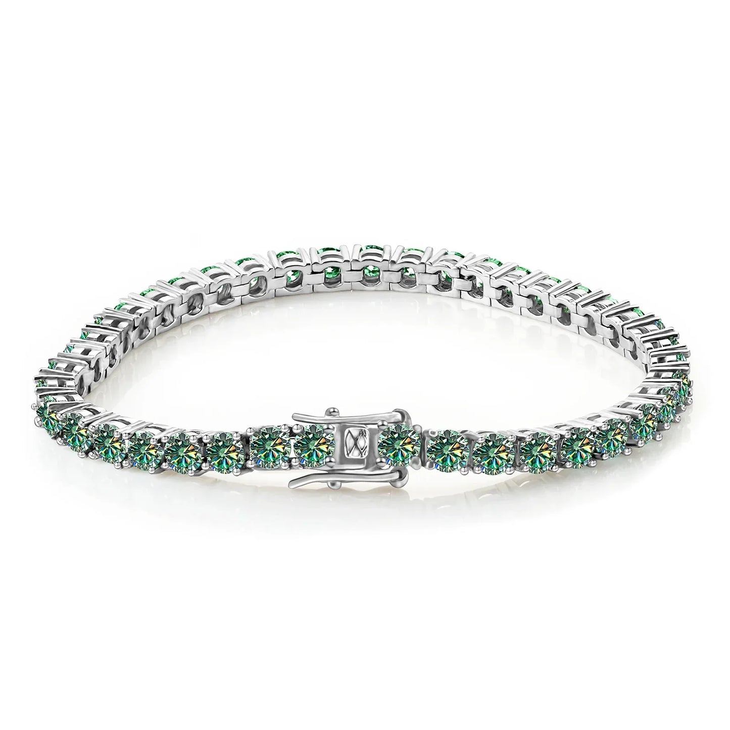 3mm Moissanite Tennis Bracelet Full Diamond GRA 925 Silver Plated 18k Wedding Party Jewelry Bracelets for Women Man