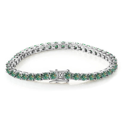 3mm Moissanite Tennis Bracelet Full Diamond GRA 925 Silver Plated 18k Wedding Party Jewelry Bracelets for Women Man