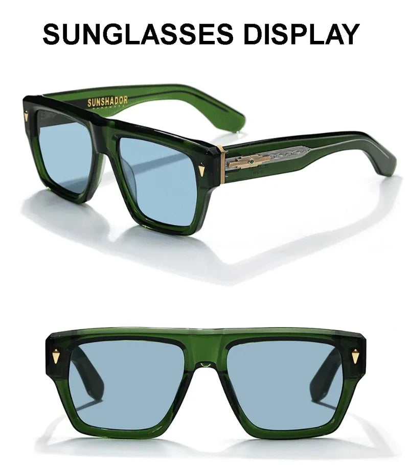 2026 High Quality Handmade Square Acetate UV Protection Men Sunglasses Prescription Myopic Retro Eyewear Men Women Reading Glass