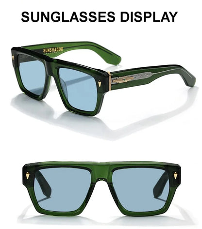 2026 High Quality Handmade Square Acetate UV Protection Men Sunglasses Prescription Myopic Retro Eyewear Men Women Reading Glass