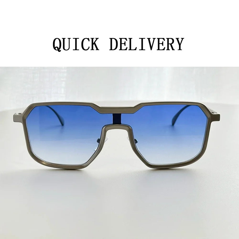 Steampunk Sunglass Men One Pieces Vintage Sunglasses Women New Luxury Fashion Glasses Gafas De Sol Hombre Zonnebril Dropshipping