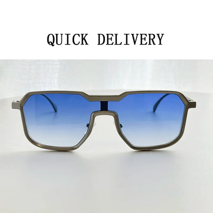 Steampunk Sunglass Men One Pieces Vintage Sunglasses Women New Luxury Fashion Glasses Gafas De Sol Hombre Zonnebril Dropshipping