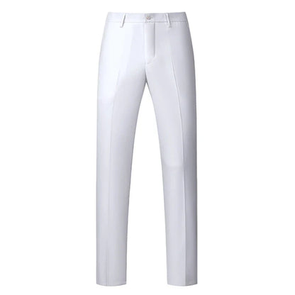 2026 New Men's Rose Red Trousers, Asian Size Blue Formal Pants, Black Pantalon Hombre.
