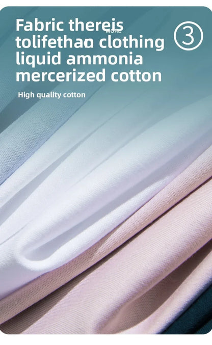 Summer Women's White Mercerized Cotton T-Shirt | 3D Stitching Round Neck Basic Top | Plus Size Slim Fit Layered Casual Blouse