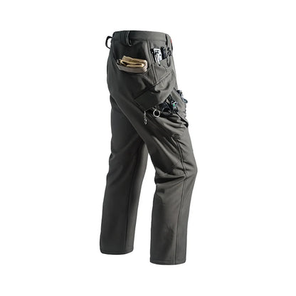 Men's Autumn Winter SoftShell Fleece Jackets Male Hood Windproof Coat Fishing Hiking Camping Climbing Skiing Warm Pants Trousers