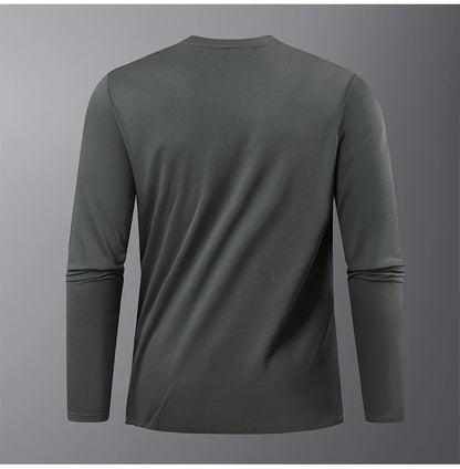 Reflective Sport Gym T Shirt Men Quick Dry Running Bodybuilding Shirts Men Long Sleeve Fitness Pullover Top Spring Autumn