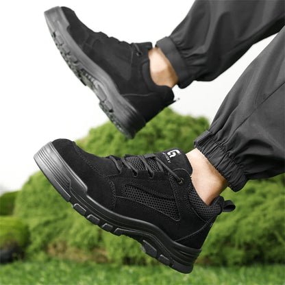 Fashion 2025 Plastic Toe Summer Breathable Labor Shoes Composite Toe Cap Indestructible Work Safety Boots Sneakers Male Footwear