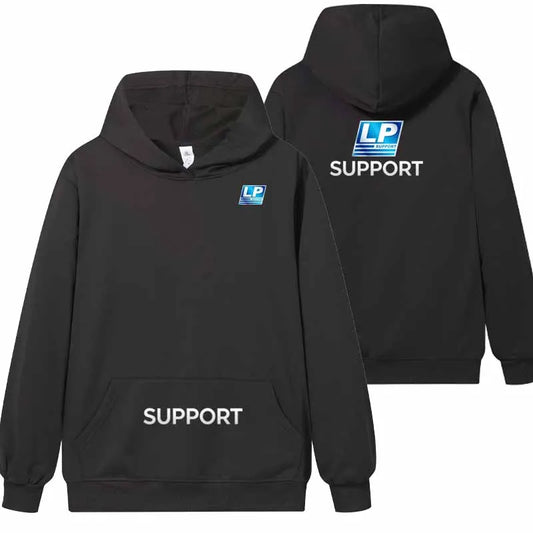 logo2026 Men's Long-Sleeved Hooded Sweatshirt with Personalized Print - Street Style Hoodie for Casual Sportswear