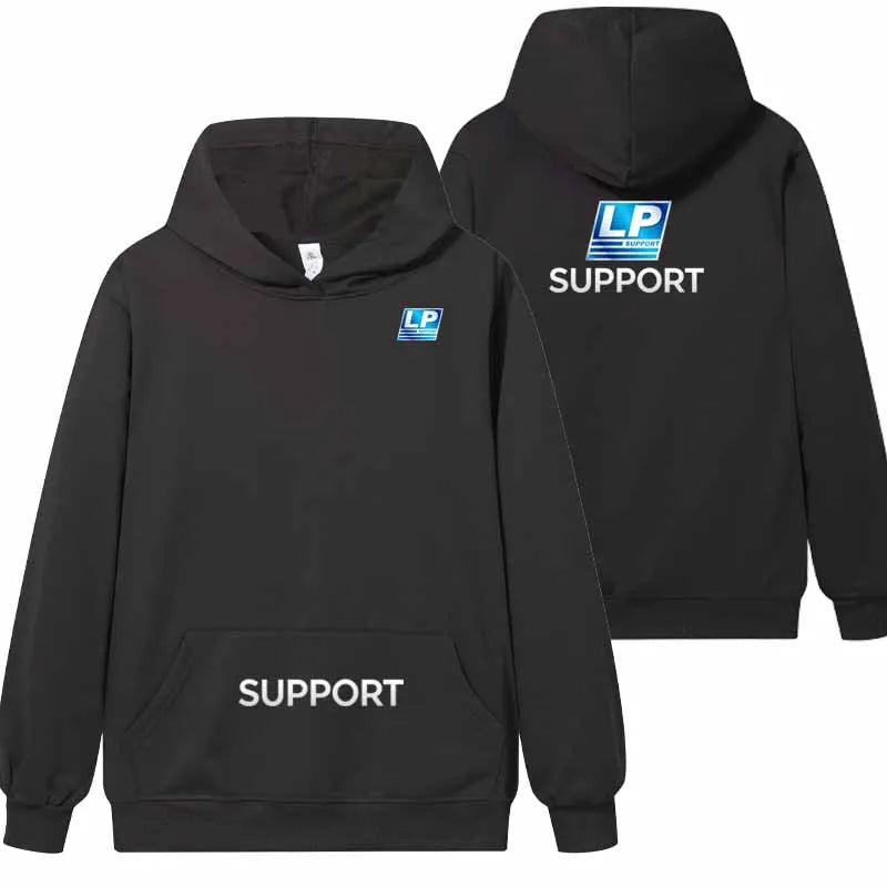 logo2026 Men's Long-Sleeved Hooded Sweatshirt with Personalized Print - Street Style Hoodie for Casual Sportswear