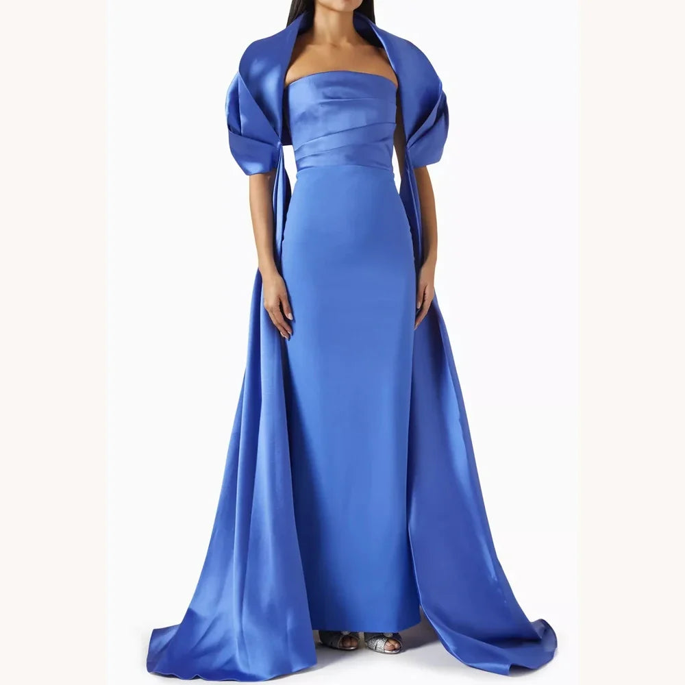 Customized Sexy Elegant Train Dress A-Line Evening Dresses Occasion Formal Exquisite High Quality Prom Party Gowns for Women