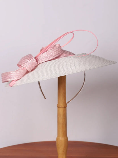 Fascinators Black White Weddings Pillbox Hat For Women Church Hat Sraw Fedora Black Wide Ladies Dress Kentucky Derby Hats
