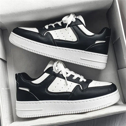 Spring and Summer Men's Shoes, New Breathable Sneakers, Men's Trendy and Versatile Thick-Soled White Shoes, Sports and Casual Sneakers