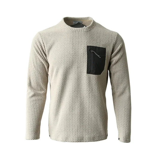 Wave texture outdoor comprehensive training for men and women, warm and quick-drying long-sleeved sweatshirts