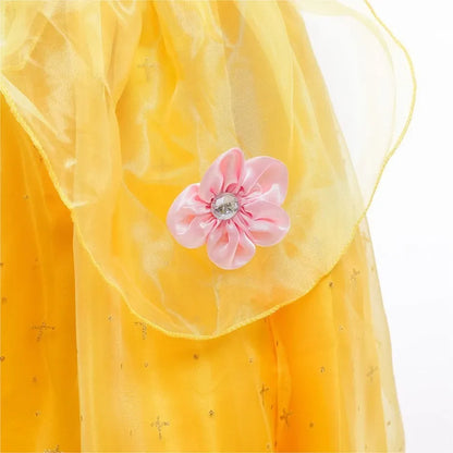 Girls Belle Dress Children Christmas Elegant Princess Costume Baby Summer Halloween Disguise Cosplay Party Fantasy 3-10 Years