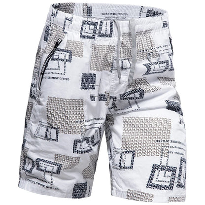Men Elastic Waist Shorts Loose Fit Casual Sports Jogger Shorts Man Fashion Print Shorts Gym Cool Board Shorts