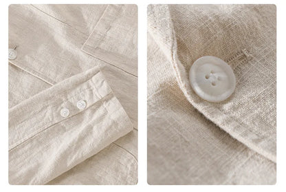 Y803 Spring Autumn Good Quality Linen Blazer For Men Business Casual Solid Color Simple Double Buttons Thin Male Suits Jackets