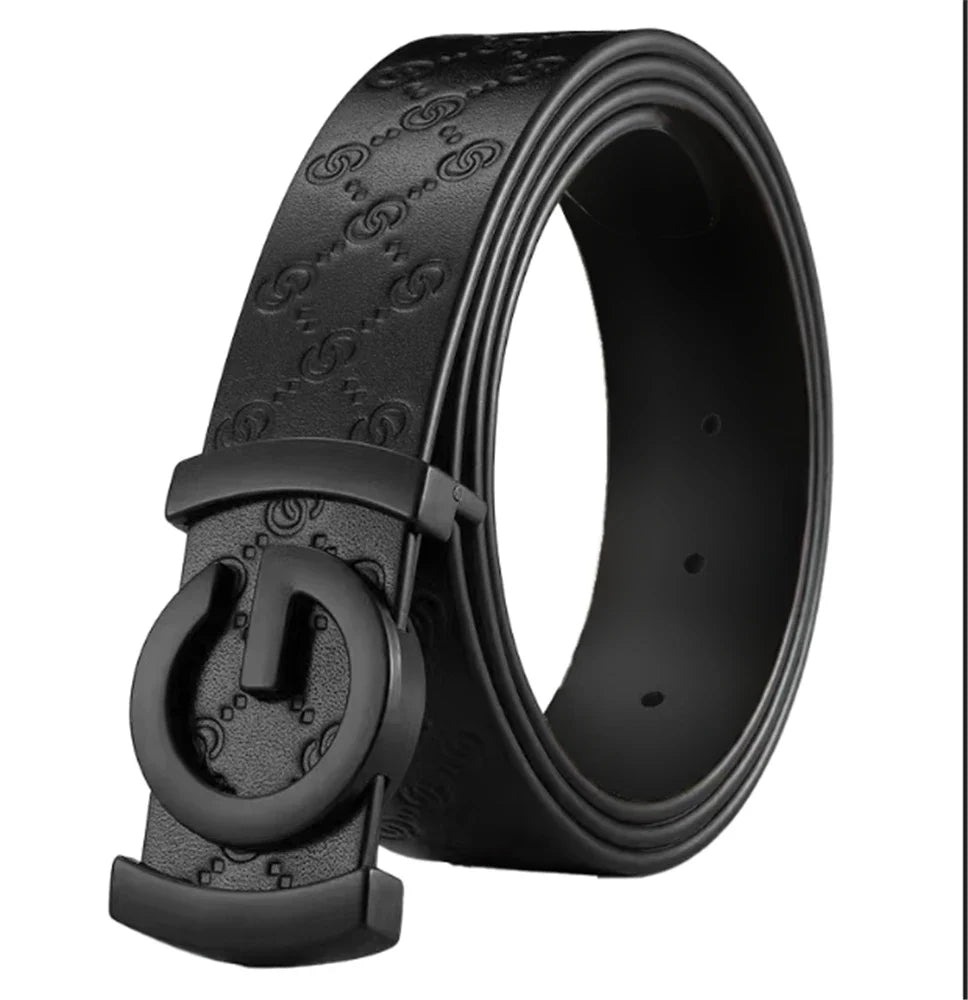High Quality 34mm Work Business Strap Male men Belts Metal Buckle Brand Leather Belt Men Famous Luxury belt for men jeans