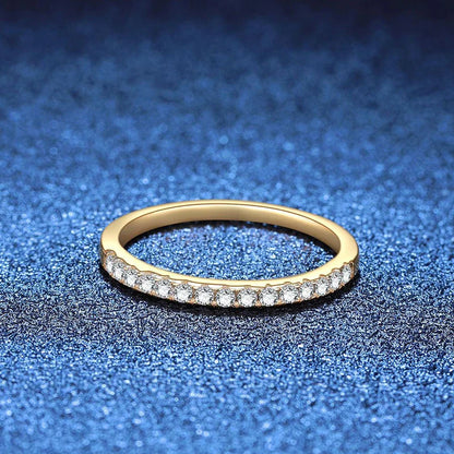 Full D Color Moissanite Wedding Band Ring 925 Sterling Silver Eternity Band Engagement Bride Bands Party Rings For Women