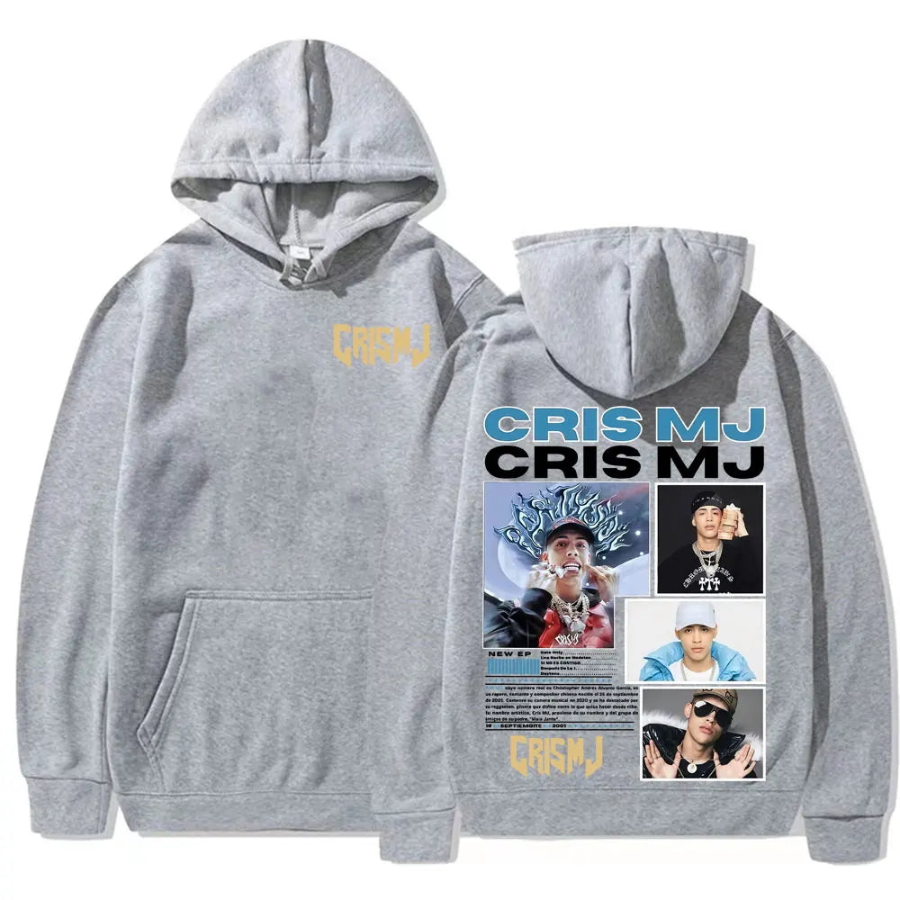 Rapper CRIS MJ Album Tour 2025 Graphic Hoodies Men's Women Fashion Hip Hop Streetwear Sweatshirts High Quality Bodywarmer Hoodie