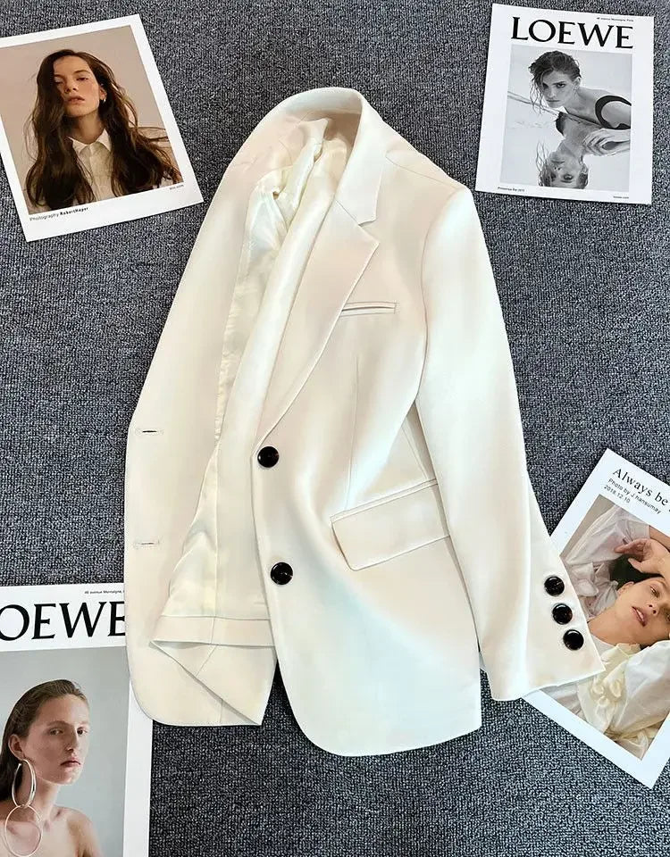 New Spring Suit 2025 Suit Jacket for Women with Small Temperament and High-end Feel Loose Casual Chic Elegant Fashion Coat Top
