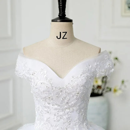 Off The Shoulder Princess Sweetheart Wedding Dress For Women Glitter Sleeveless 2025 Vintage Bride Bridal Customized