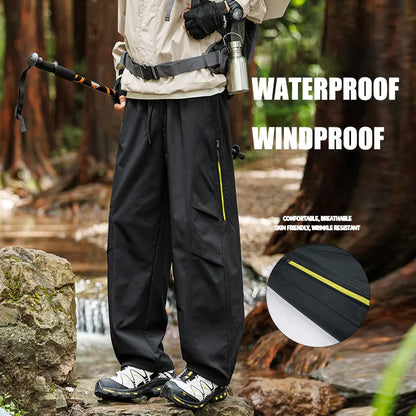 Outdoor Hiking Pants Male Waterproof Windproof Climbing Paratrooper Trousers Autumn Wear-Resistant Camping Cycling Cargo Pants