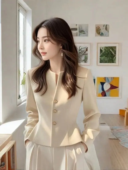Short Suit Coat Lined Small Fragrant Style Jacket New Beautiful 2026 Temperament Gentle Versatile Spring Autumn Women's Clothing