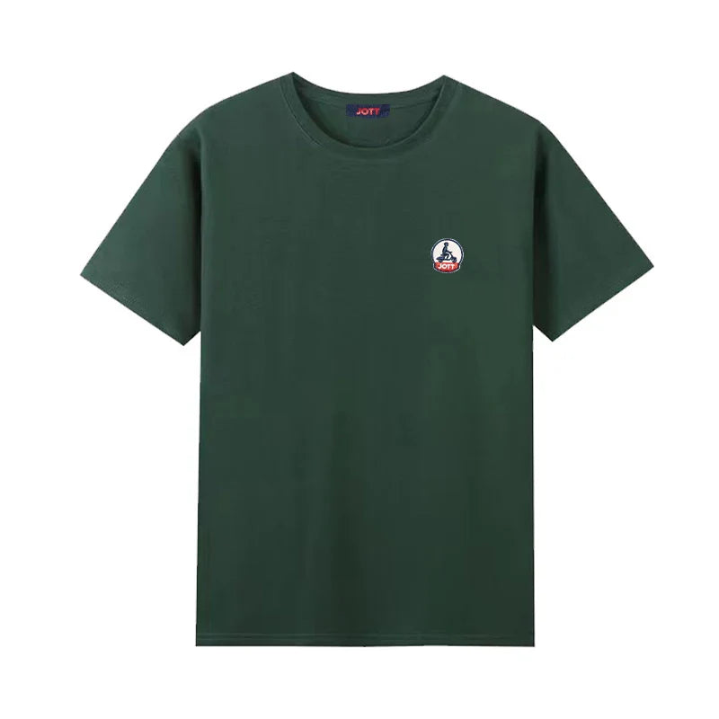 Europe Summer High Quality Tops 100%Cotton Men Women T-shirt Embroidery Logo Couple Casual Loose O-Neck Short Sleeve Tees