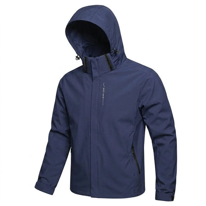 Mens Outdoor Waterproof Jacket Windproof Hoodie Coats Lightweight Cycling and Hiking Raincoat Work Jacket Man Climbing Outerwear