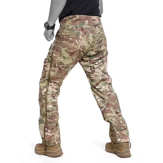 Outdoor Hard Shell Gen2 Camping Hiking Mountaineering Pants Fully zippered Leg Waterproof Windproof Camouflage Tactical Pants