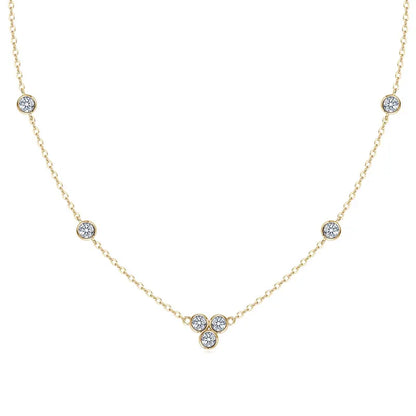 GRA Certified 3mm Moissanite Pendant Necklaces 925 Sterling Silver for Women Necklace Chains Wedding Fine Jewelry Gifts