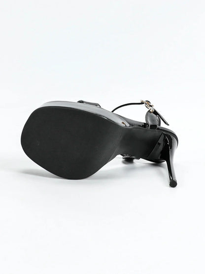 Women's High-Heeled Sandals 15cm Super High Heels Thin Heels Waterproof Platform One-Button Strap Sexy Women's Shoes