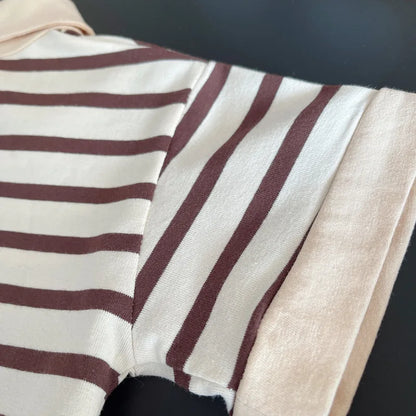 New Summer Fashion Baby Boys Clothes Suit Children Striped Polo T-Shirt Shorts 2Pcs/Set Toddler Clothing Costume Kids Tracksuits